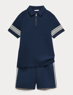 2 Piece Cotton Rich Polo & Short Set (6-16 Yrs)