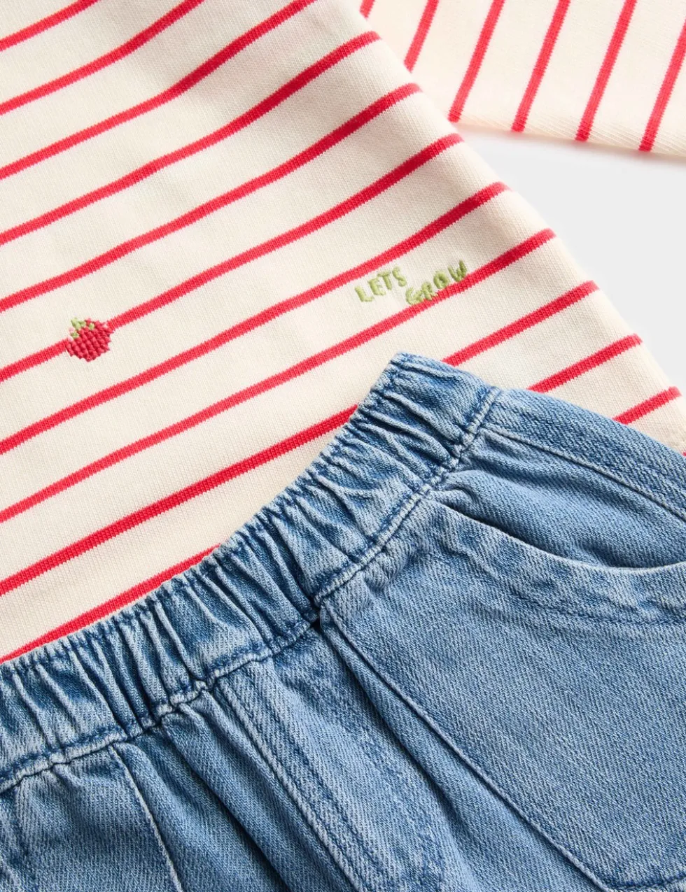2 Piece Cotton Rich Striped Outfit (0-3 Yrs)