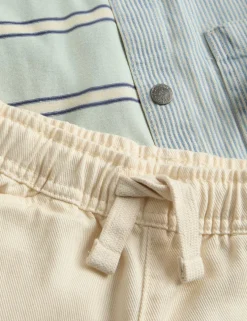 3 Piece Cotton Rich Striped Overshirt Outfit (2-10 Yrs)