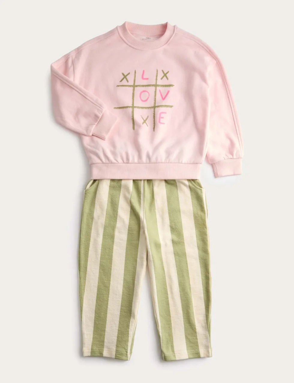 2 Piece Cotton Rich Striped Top & Trousers Outfit (1-8 Yrs)