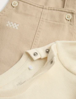 2 Piece Embroidered Pinny with Top (0-3 Yrs)