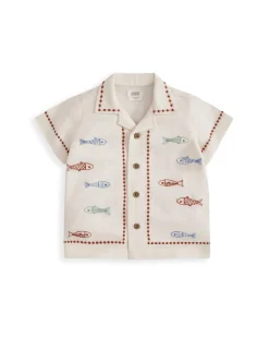2 Piece Fish Embroidery Top & Bottom Set (0-3 Years)