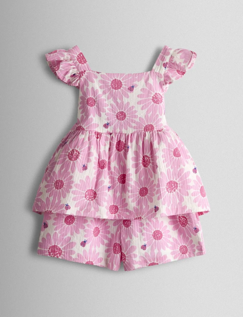 2 Piece Floral Frill Detail Top & Shorts Set (6 Mths-9 Yrs)