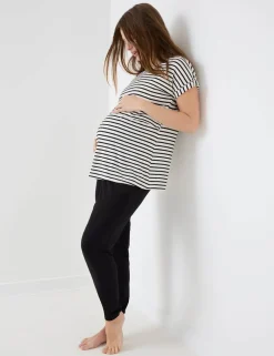 3 Piece Maternity Nursing Striped Pyjama Set