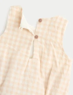 2 Piece Peter Rabbit™ Flopsy Checked Paddler with Hat (0-24 Mths)