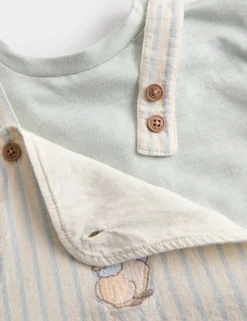 3 Piece Peter Rabbitâ„¢ Stripe Bibshort Outfit (0-3 Yrs)