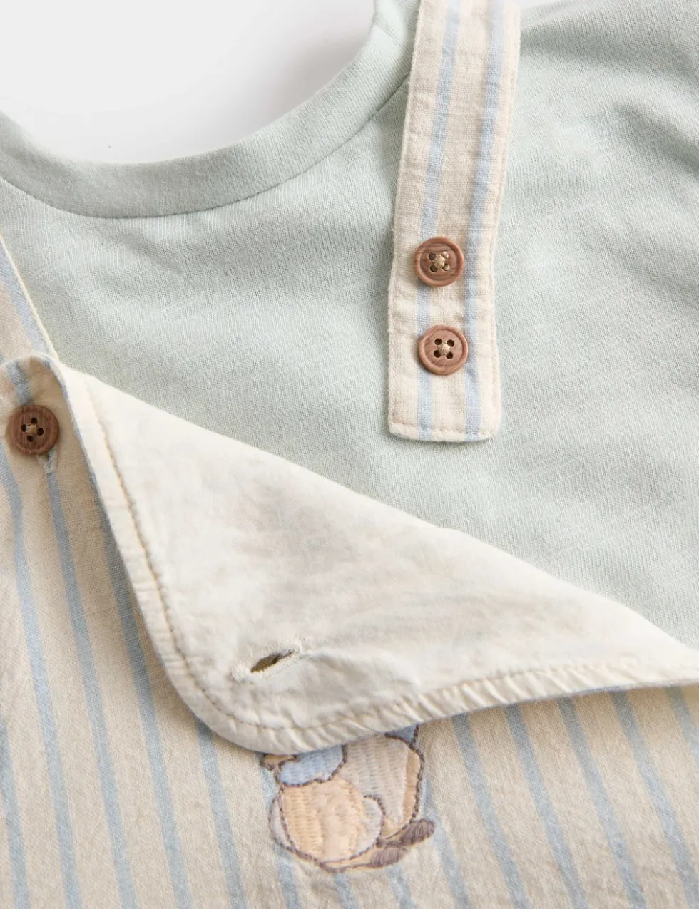 3 Piece Peter Rabbit™ Stripe Bibshort Outfit (0-3 Yrs)