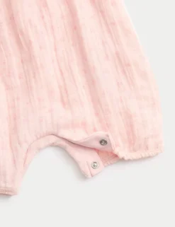 2 Piece Pink Romper with Bib (0-2 Yrs)