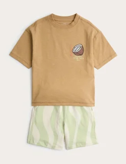 2 Piece Pure Cotton Bali Coconuts Outfit (2-8 Yrs)