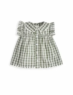 2 Piece Pure Cotton Check Top & Bottom Set (0-3 Years)