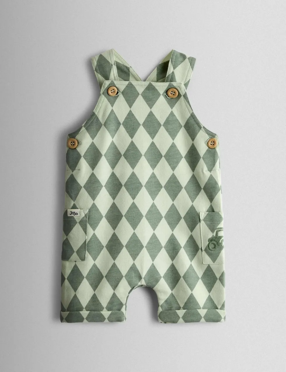 2 Piece Pure Cotton Check Dungaree Outfit (0-24 Mths)