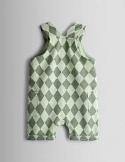 2 Piece Pure Cotton Check Dungaree Outfit (0-24 Mths)