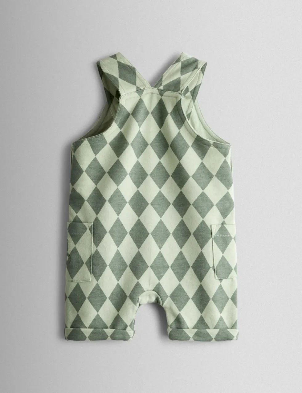 2 Piece Pure Cotton Check Dungaree Outfit (0-24 Mths)