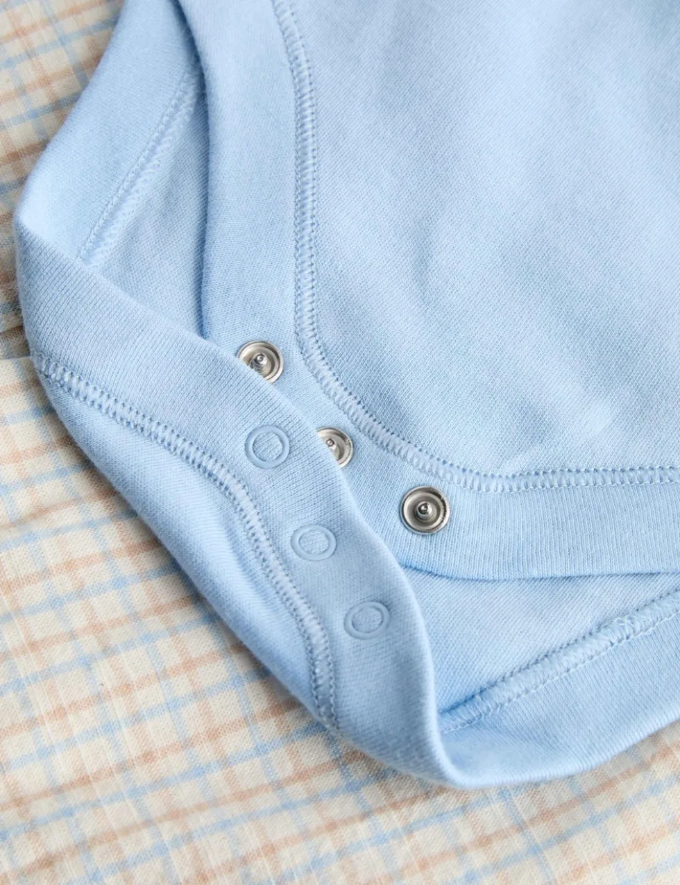 2 Piece Pure Cotton Checked Bibshort Outfit (0-3 Yrs)