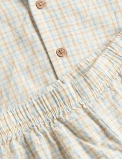 2 Piece Pure Cotton Checked Outfit (0-5 Yrs)