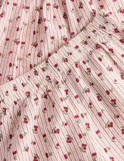 2 Piece Pure Cotton Cherry Striped Outfit (2-10 Yrs)