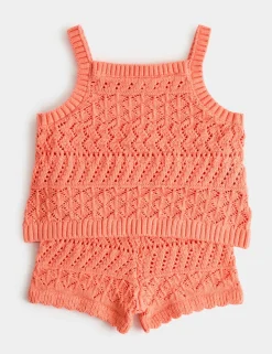 2 Piece Pure Cotton Crochet Outfit (0-5 Yrs)