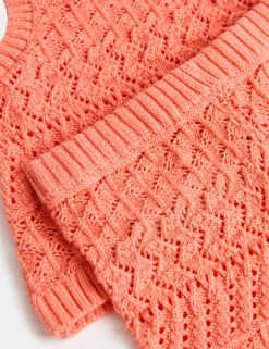 2 Piece Pure Cotton Crochet Outfit (0-5 Yrs)