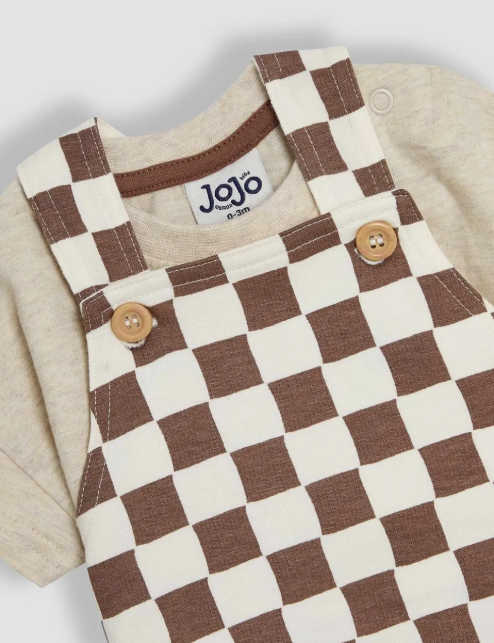2 Piece Pure Cotton Dungaree Outfit (0-24 Mths)