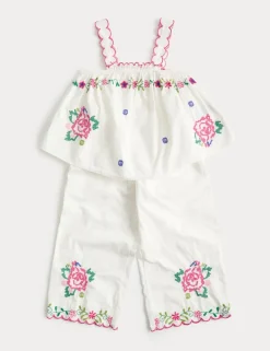 2 Piece Pure Cotton Embroidered Outfit (2-10 Yrs)