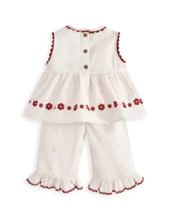 2 Piece Pure Cotton Floral Top & Bottom Set (0-3 Years)