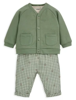 3 Piece Pure Cotton Gingham Outfit (7lbs-12 Mths)