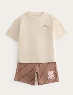 2 Piece Pure Cotton Graphic Outfit (2-8 Yrs)