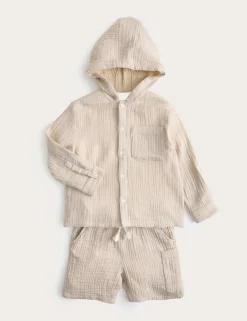 3 Piece Pure Cotton Hooded Outfit (2-8 Yrs)