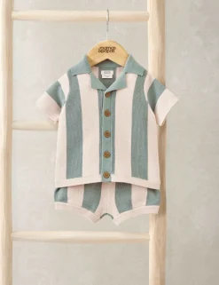 2 Piece Pure Cotton Knitted Top & Bottom Set (0-3 Years)