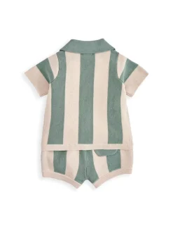 2 Piece Pure Cotton Knitted Top & Bottom Set (0-3 Years)