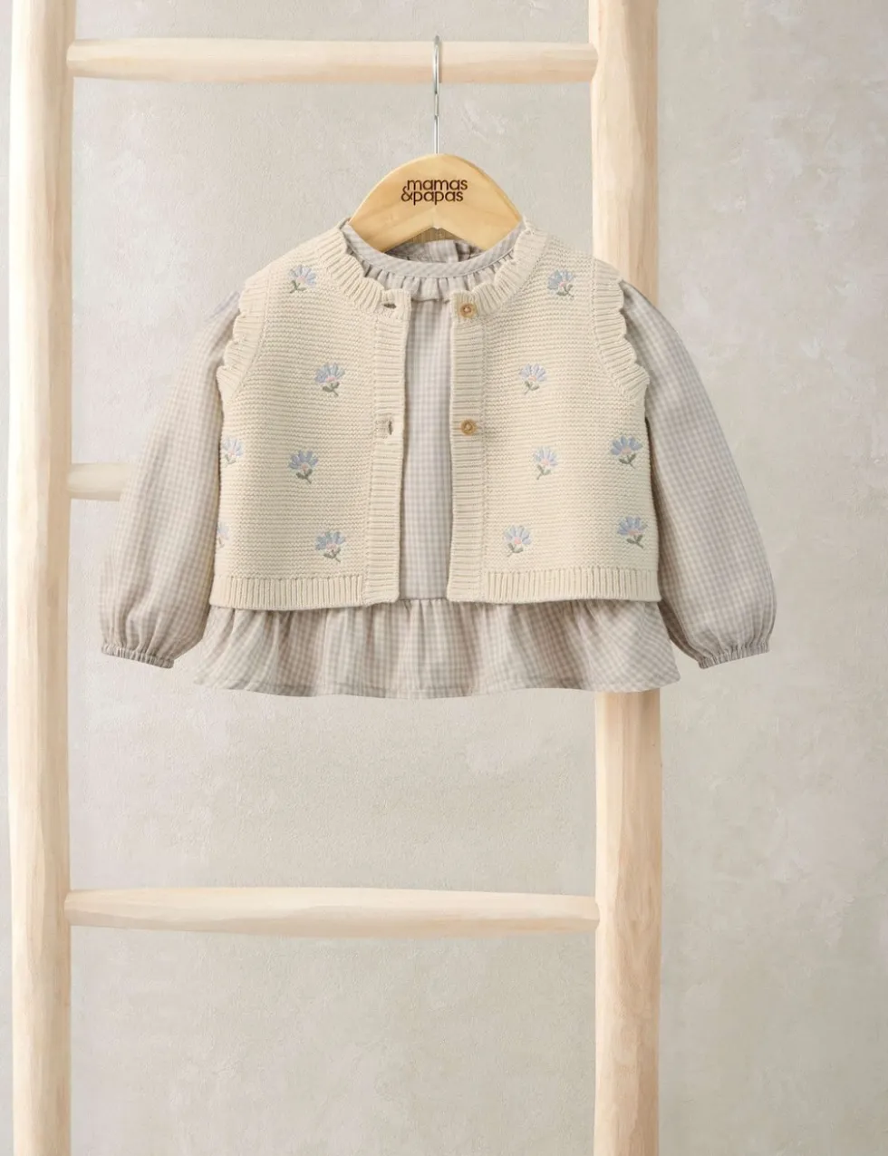 2 Piece Pure Cotton Knitted Embroidered Set (0 Mths-3 Yrs)
