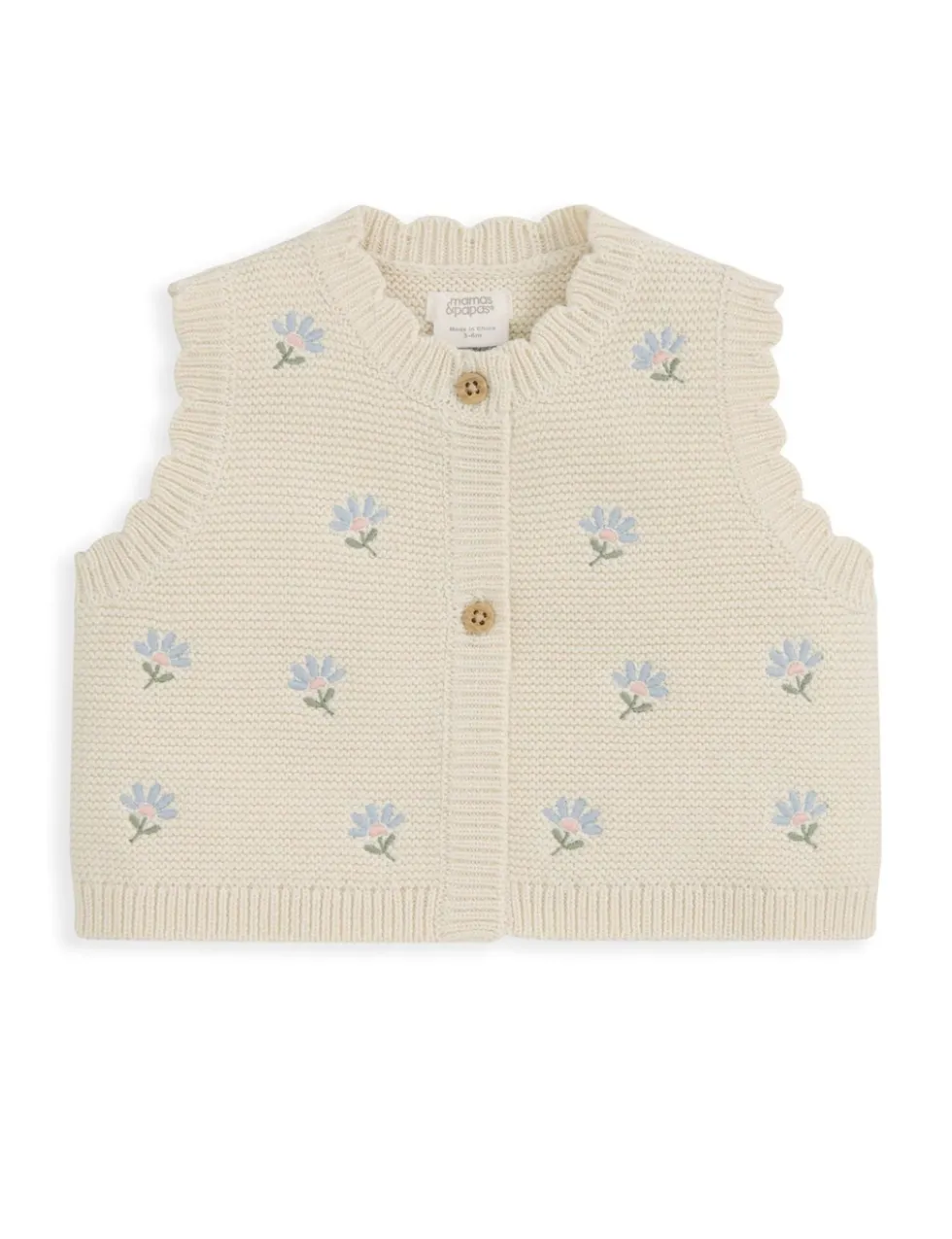 2 Piece Pure Cotton Knitted Embroidered Set (0 Mths-3 Yrs)