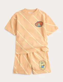 2 Piece Pure Cotton Minions™ Striped Outfit (2-8 Yrs)