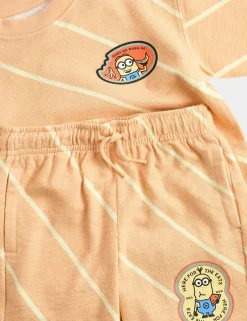 2 Piece Pure Cotton Minionsâ„¢ Striped Outfit (2-8 Yrs)