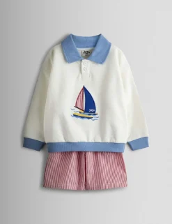 2 Piece Pure Cotton Nautical Outfit (12 Mths - 9 Yrs)