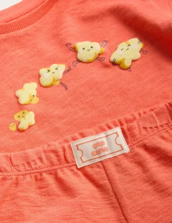 2 Piece Pure Cotton Popcorn Top & Bottom Outfit (0-2 Yrs)