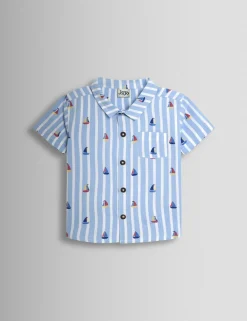 2 Piece Pure Cotton Sailboat Shirt & Shorts Set (1-7 Yrs)