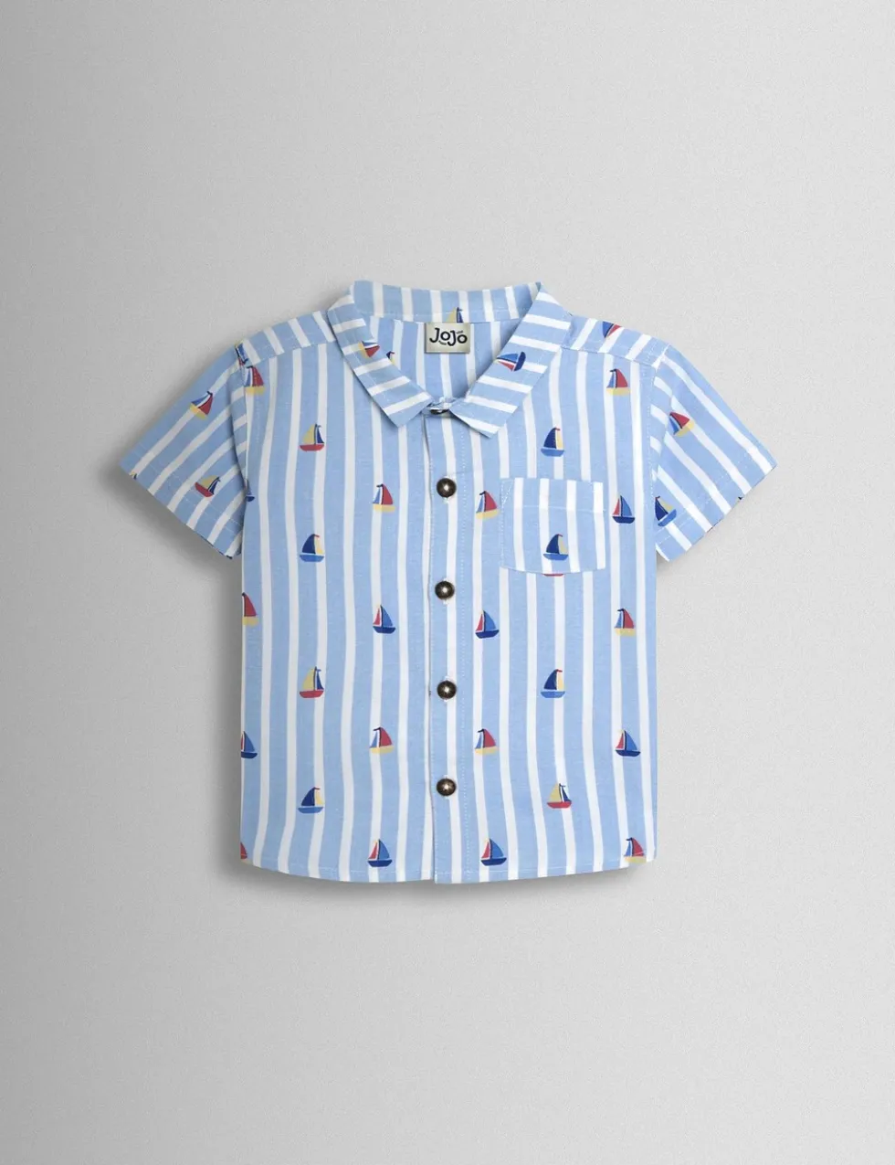 2 Piece Pure Cotton Sailboat Shirt & Shorts Set (1-7 Yrs)