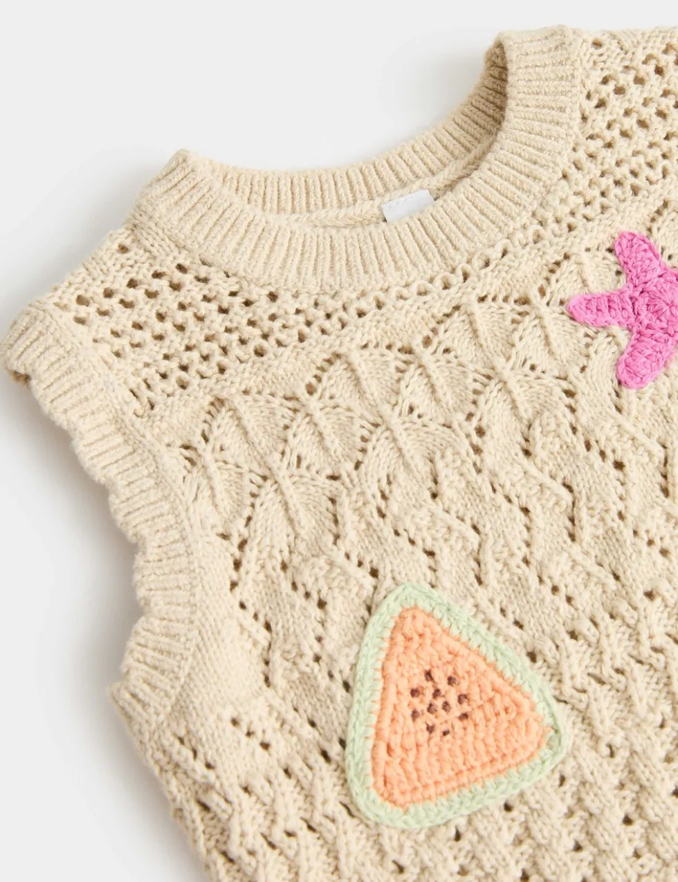 2 Piece Pure Cotton Seashell Crochet Outfit (0-5 Yrs)