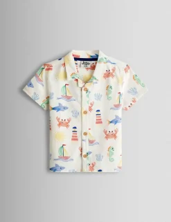2 Piece Pure Cotton Seaside Shirt & Shorts Set (6 Mths-7 Yrs)