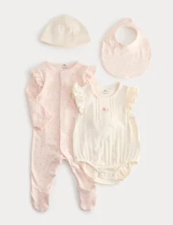 4 Piece Pure Cotton Starter Set (7lbs-18 Mths)