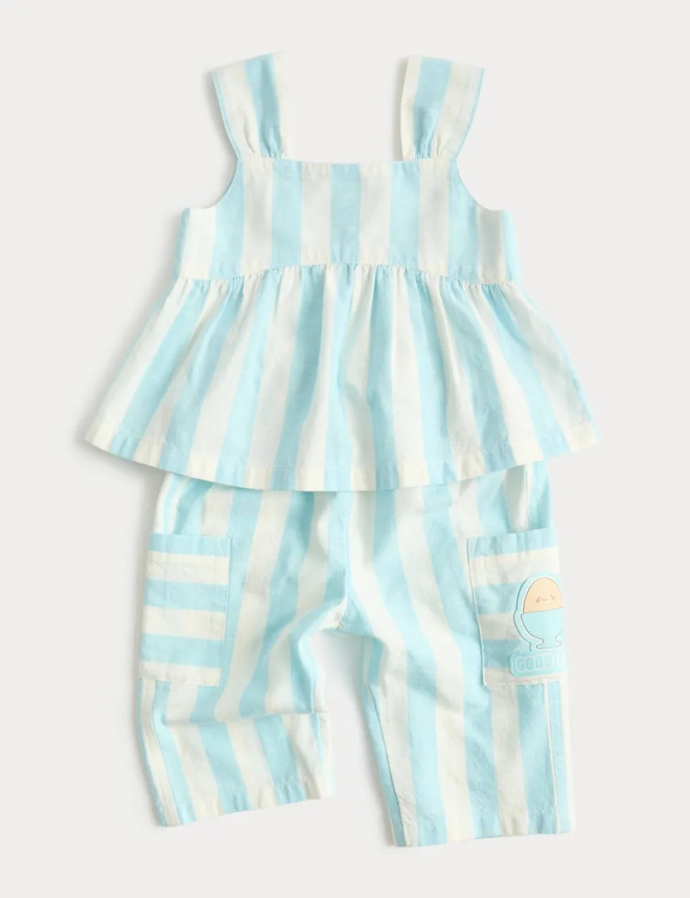 2 Piece Pure Cotton Striped Top & Trousers (0-5 Yrs)
