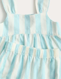 2 Piece Pure Cotton Striped Top & Trousers (0-5 Yrs)