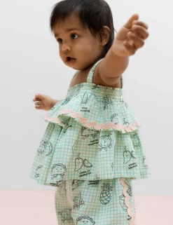 2 Piece Pure Cotton Taco Top & Trouser Outfit (0-5 Yrs)