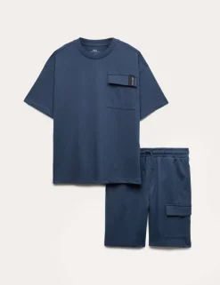 2 Piece Pure Cotton T-Shirt & Shorts Set (6-16 Yrs)