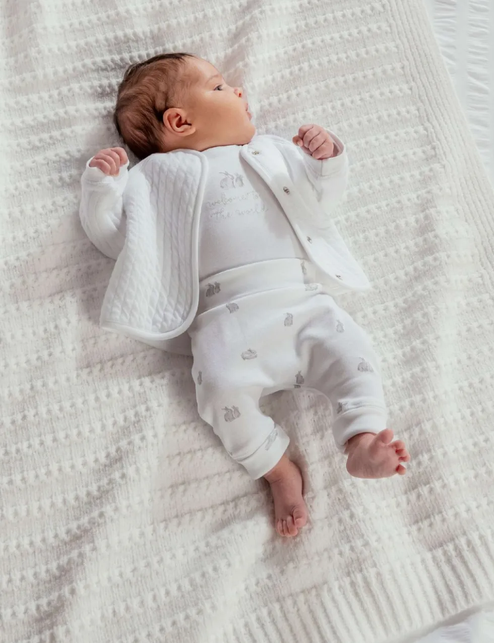 3 Piece Quilted Jacket, Bodysuit & Bottoms Outfit (6½lbs-6 Mths)