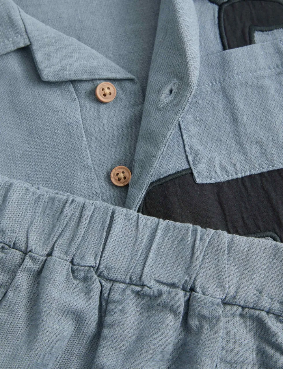 2 Piece Safari Shirt & Shorts Outfit (0-3 Yrs)