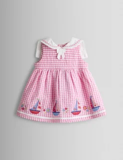 2 Piece Sailboat Applique Dress (0-24 Mths)