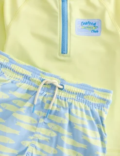 2 Piece Sardine Printed Swim Set (2-8 Yrs)