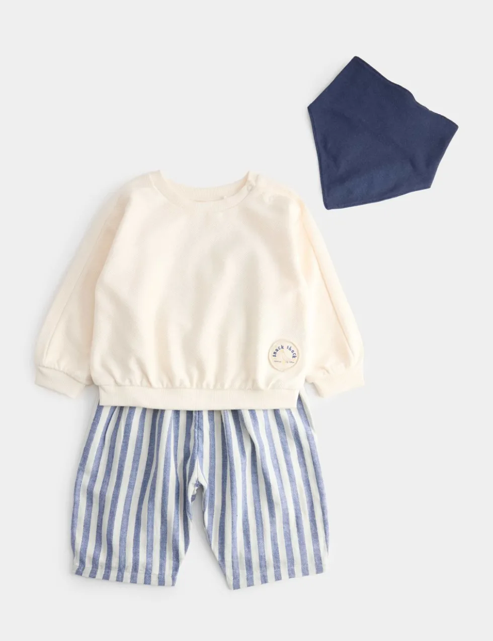 3 Piece Seagull Sweat & Striped Trousers Outfit (0-5 Yrs)